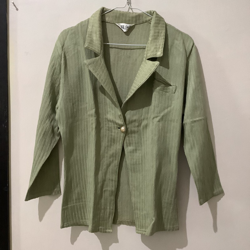 Preloved blazer hijau sage [bisa nego]