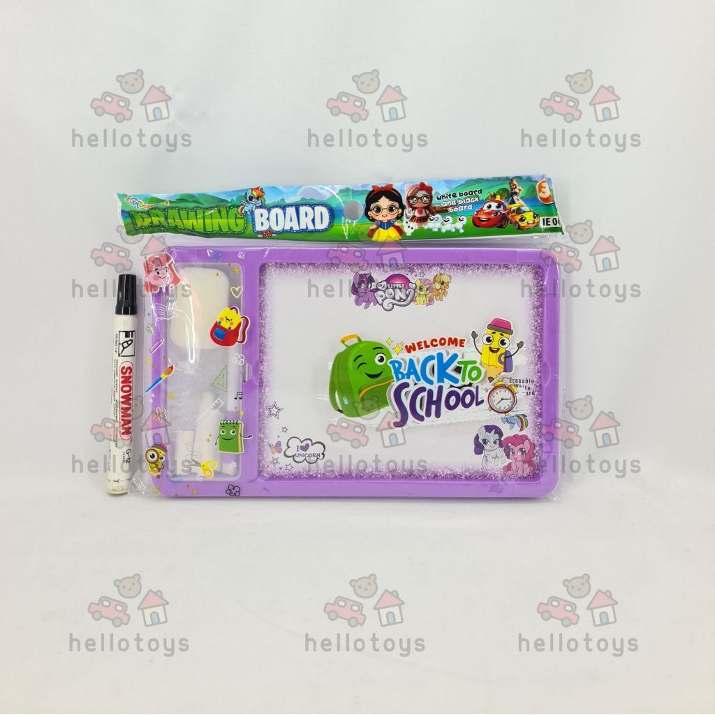 

HELLOTOYS Mainan Anak Edukasi Papan Tulis Hitam Kapur dan Papan Tulis Putih Spidol Erasable Bolak Balik Mini / Black Board + White Board Mini