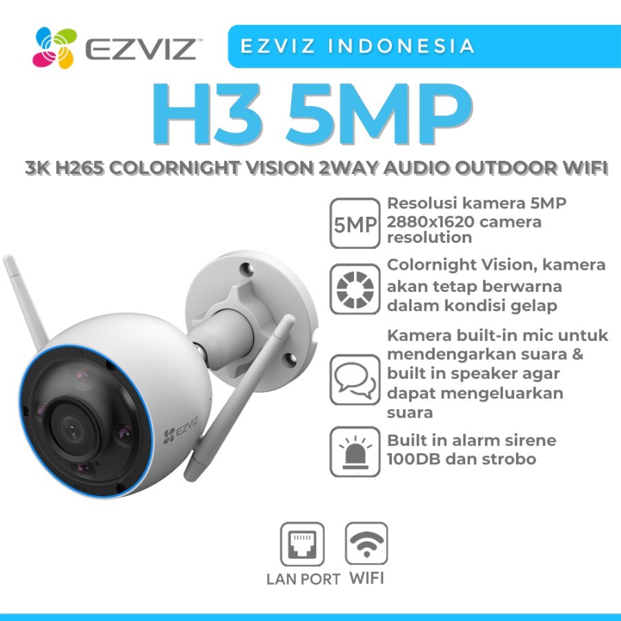 EZVIZ H3 3K 5MP OUTDOOR KAMERA