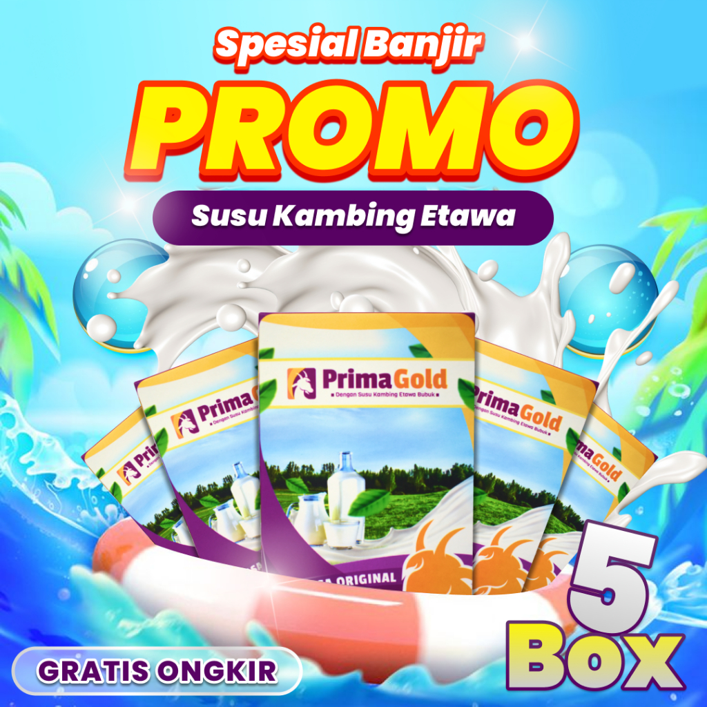 

5 Box Susu Kambing Etawa Bubuk Primagold Original 200gr – Tinggi Kalsium, Tanpa Bau Prengus