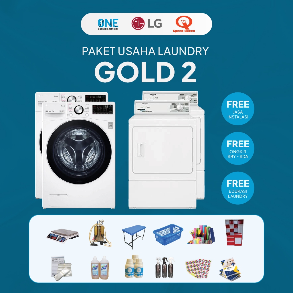 PAKET USAHA LAUNDRY GOLD 2 LENGKAP