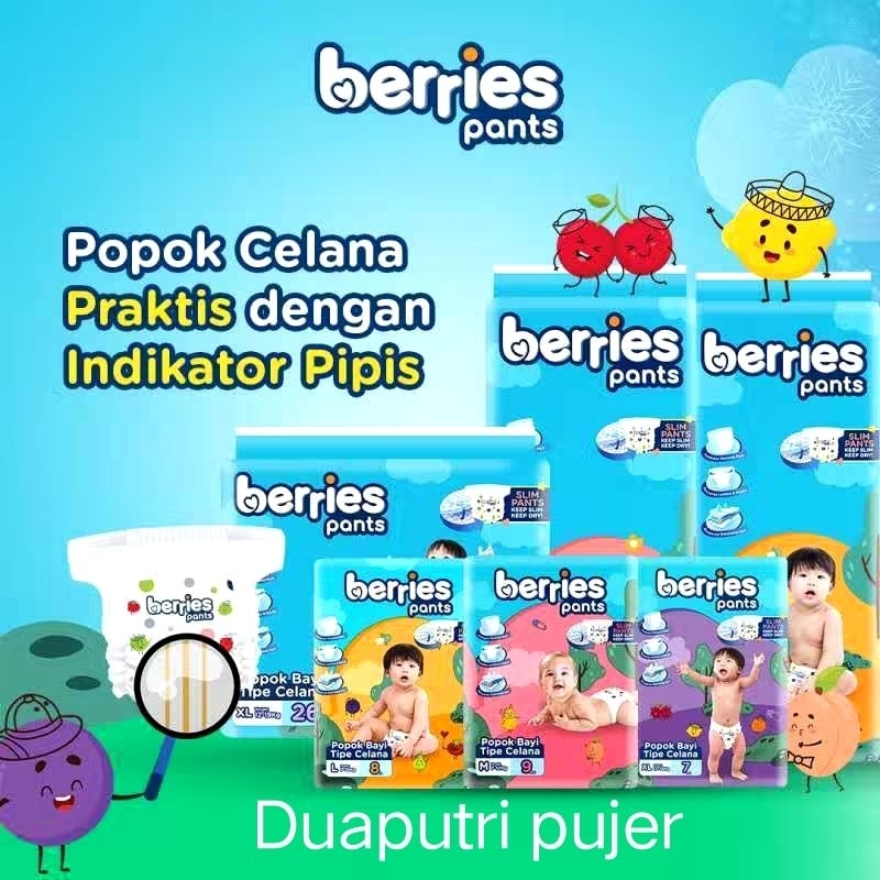 Popok Berries pants ukuran M L XL