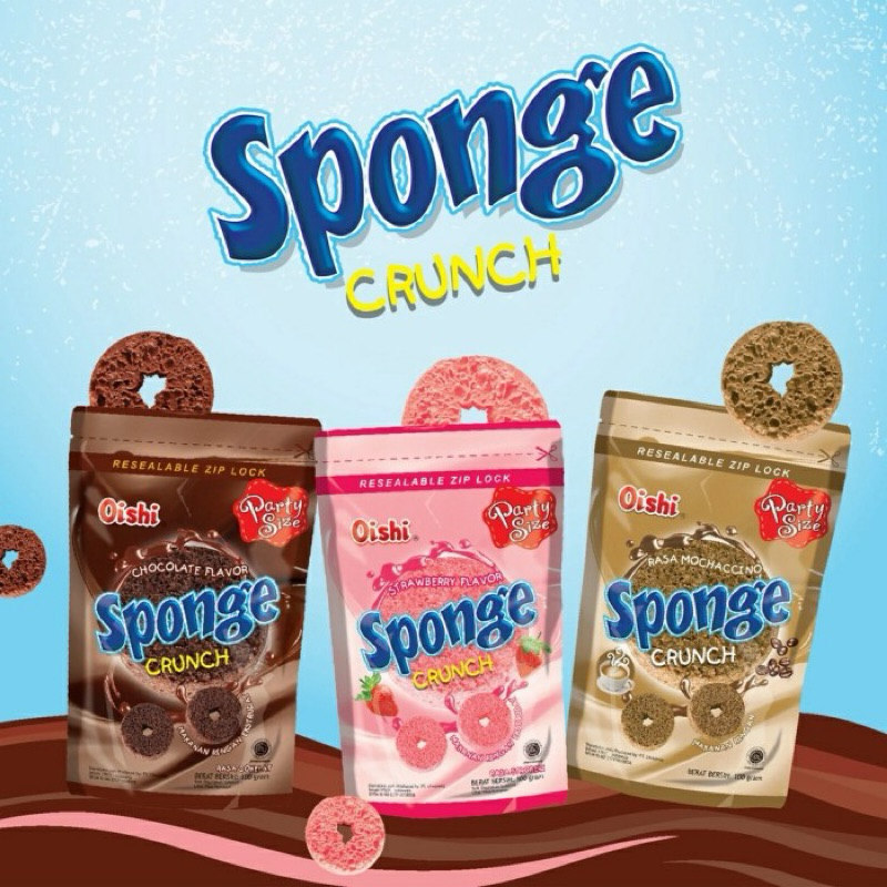 

Cemilan Makanan Ringan Oishi Sponge Crunch 5 Rasa 100 gr