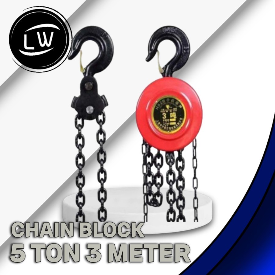CHAIN BLOCK 5 TON 3 METER / CHAIN HOIST KATROL KEREKAN GANTUNG MANUAL 5 TON 3 METER