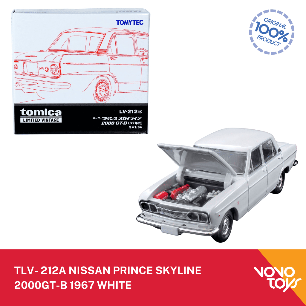 Tomica Limited Vintage TLV- 212a Nissan Prince Skyline 2000GT-B 1967 White