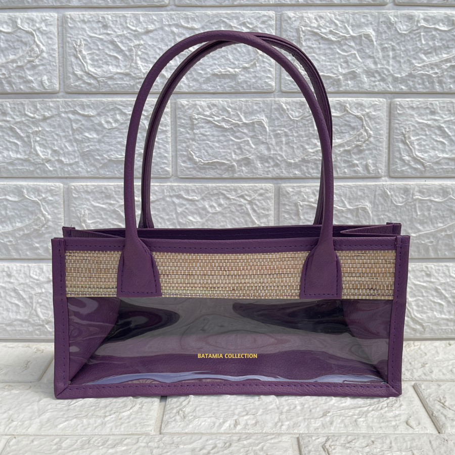 

Tas Mika Mendong Untuk Isi 3 Toples Silinder (Ungu) Tas Mendong Parcel Mika Transparan