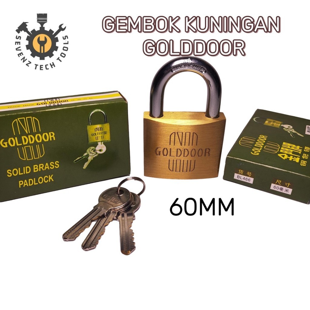 GEMBOK KUNINGAN 60MM GOLDDOOR ASLI 100%KUNINGAN GEMBOK SERBAGUNA KUNINGAN 60MM