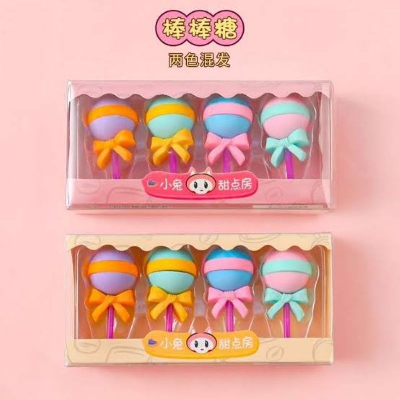 

4in1 Penghapus Bentuk Es Krim,Permen,donat | Cute Eraser Lucu untuk Hadiah & Alat Tulis