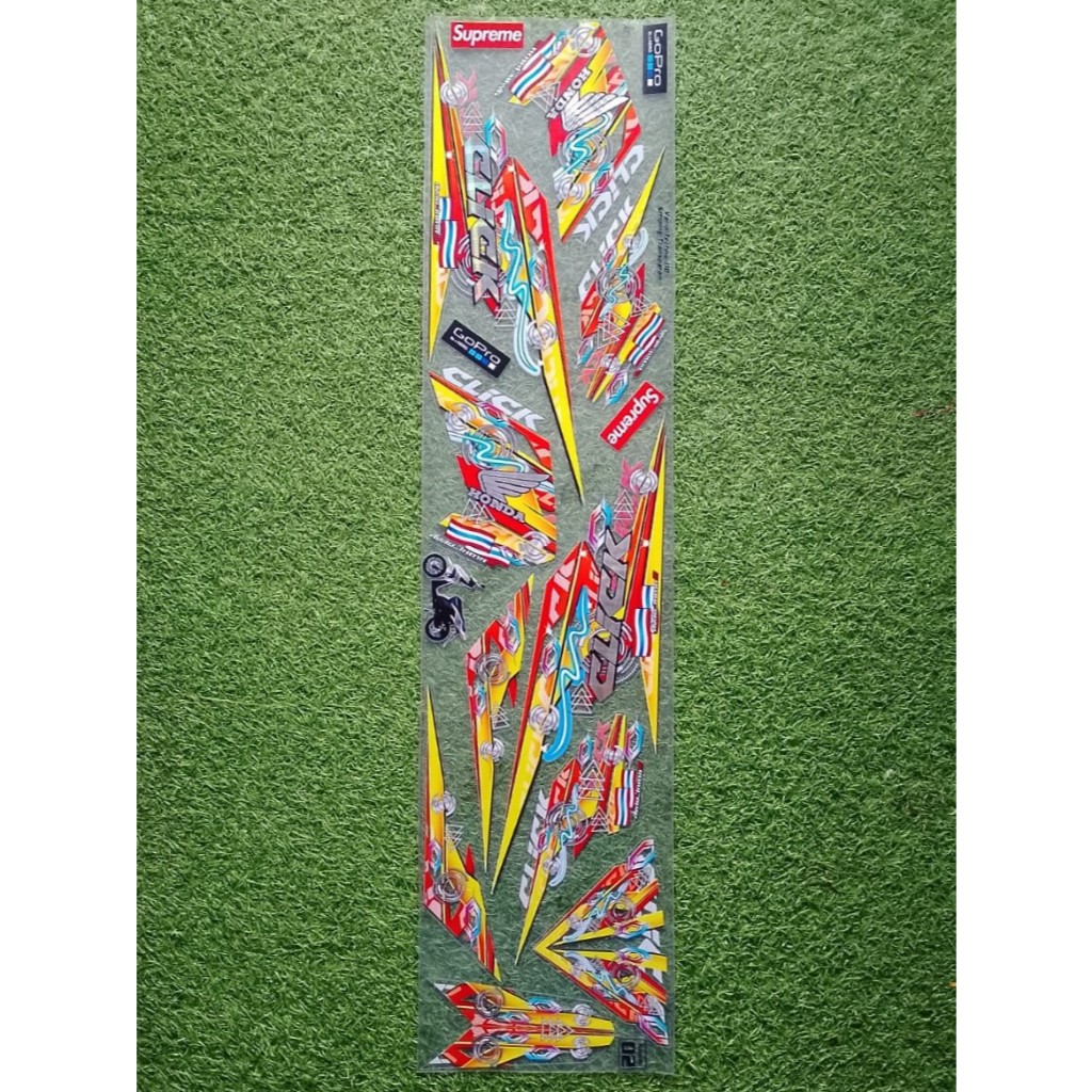 Stiker striping variasi transparan honda vario 110 techno tahun 2009-2011 semi cutting sticker