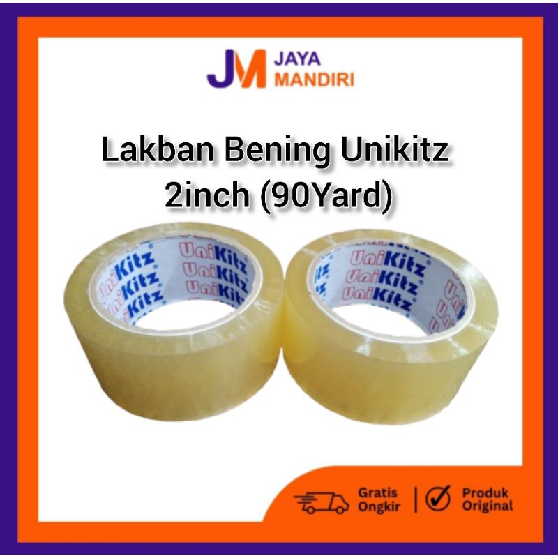 

(1Pcs) Lakban Bening UniKitz 48mm x 90 Yard - Isolasi Perekat Packing Karton
