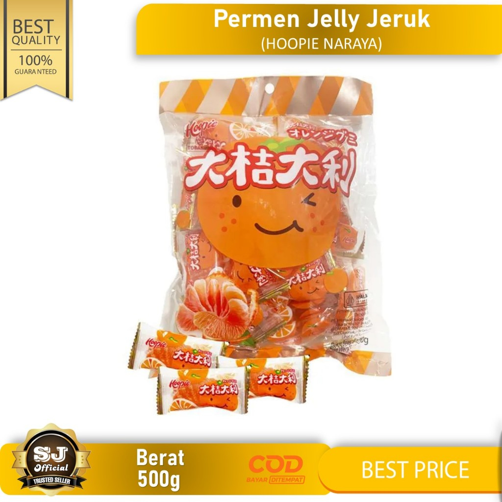 

HOOPIE Permen Jelly Jeruk - HOOPIE JELLY JERUK MANDARINE 500gr