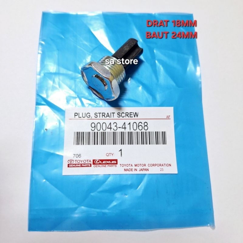 baut gardan - bolt drain pembuangan oli gardan magnet original Toyota Avanza Xenia Rush Terios Grand
