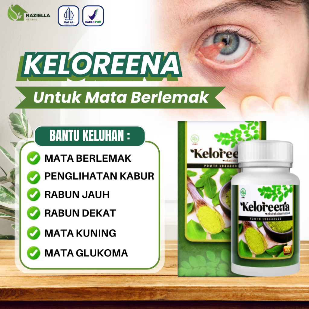 Keloreena Suplemen Untuk Mata Berlemak Mata Glaukoma Penglihatan Kabur Rabun Dekat Rabun Jauh Mata K