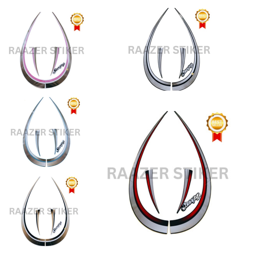 Striping Sticker Honda Scoopy karbu 2012 Stylish Sporty Lama | Motor Scoopy lama