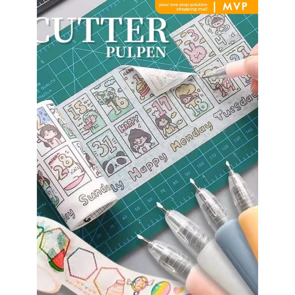 

MVP Cutter Pen Cutter Stiker Pulpen Pisau Pencil Knifes Cutter Pena Pisau Stiker Pisau Serbaguna