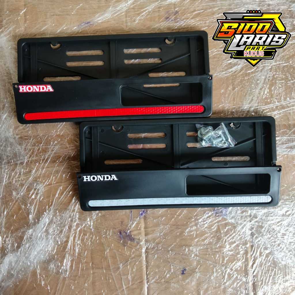Dudukan Plat Nomor Motor List Merah 1pasang Universal Beat Aerox Pcx Nmax Vario 125 150