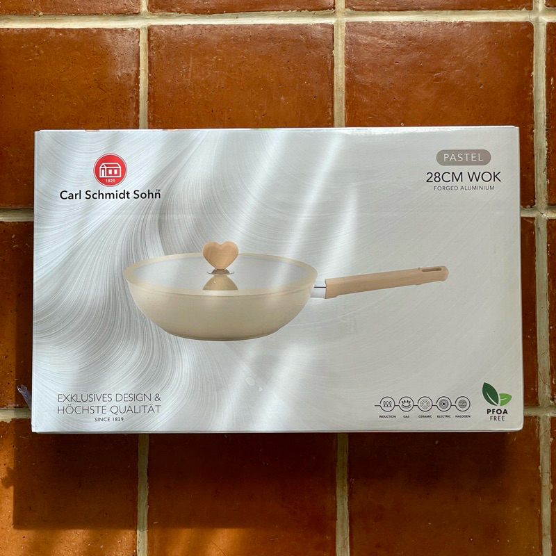 Carl Schmidt Sohn Wok Pan 28 cm Forged Aluminium in Pastel