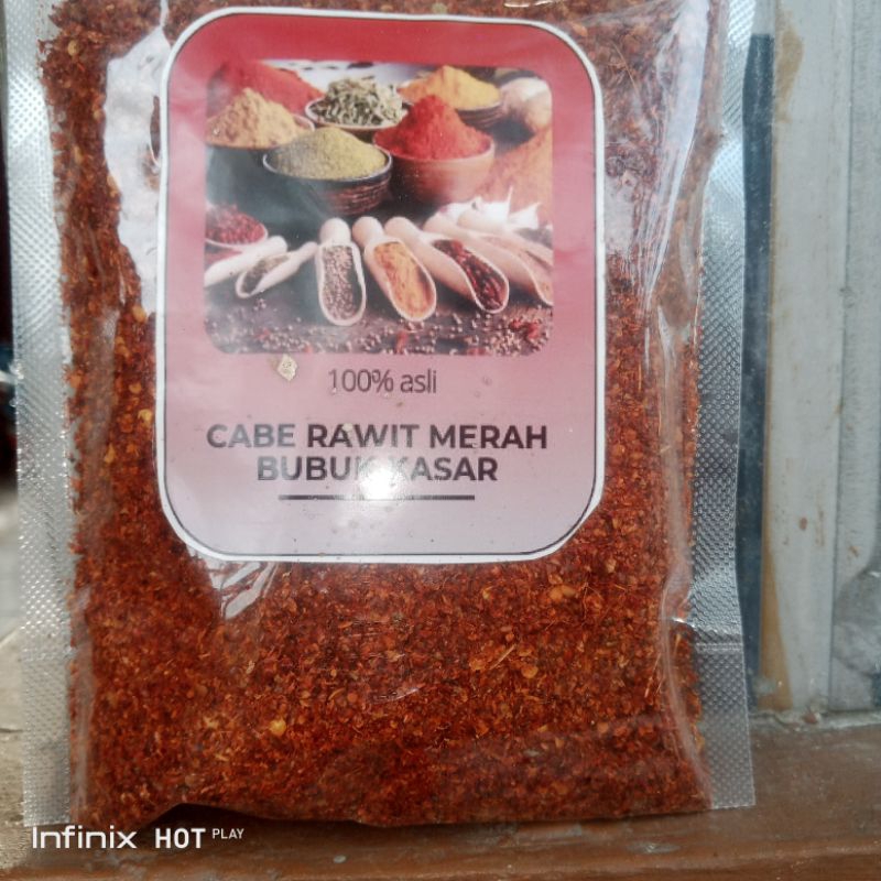 

cabe rawit merah bubuk asli Rp 15000/250gr