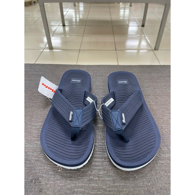 Bata Sendal Jepit Karet Pria Model Baru Sendal Anti air Navy 8729176