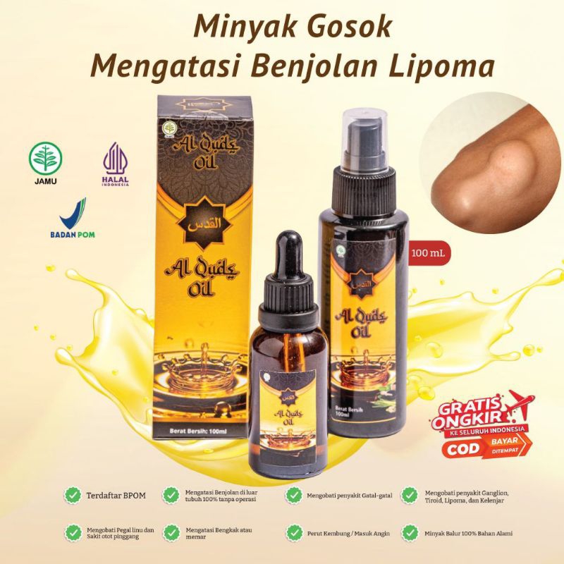 Minyak oles Al quds Original 100% Mengatasi Tiroid dan segala benjolan