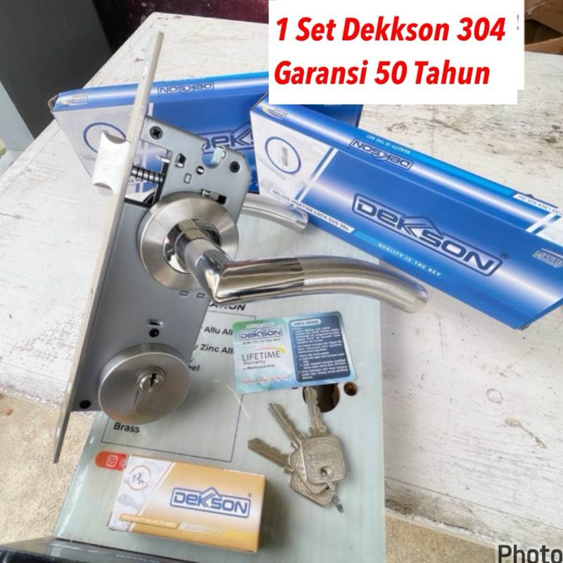 HRE 61.41 Set hre 61.41 61.44 Black Hitam DEKKSON Sus 304 PROMO MURAH Kunci pintu model pisah bhn st