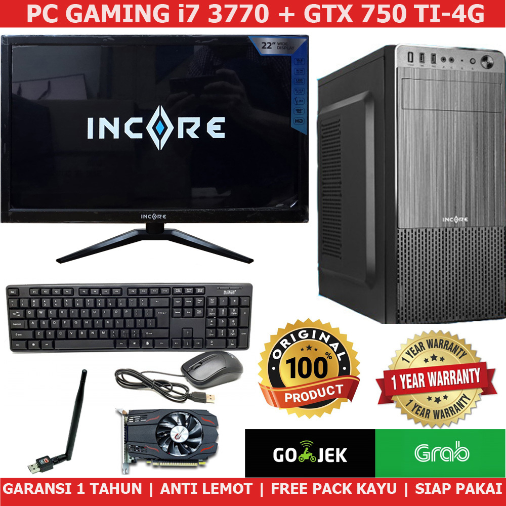 PC GAMING/EDITING i7 3770 VGA GTX 750 TI FULLSET