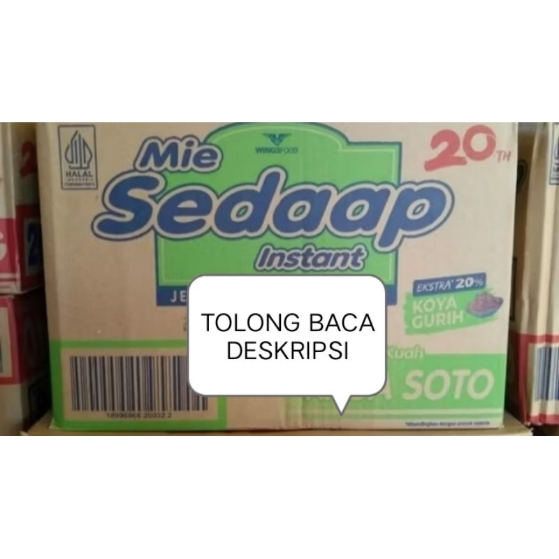 

mie sedaap kuah 1 dus