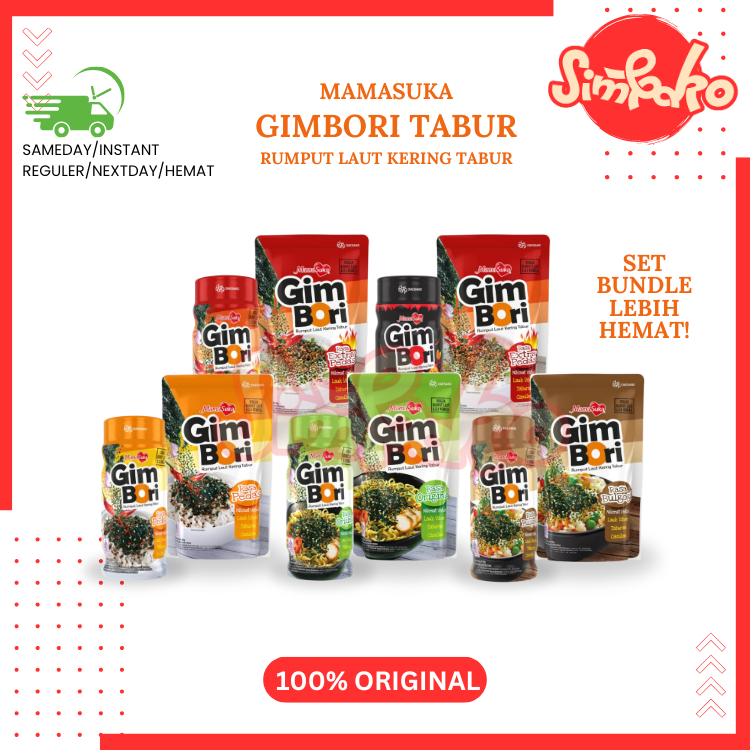 

SIMBAKO - MamaSuka GIMBORI Tabur Nori Bumbu Rumput Laut SET BUNDLE 30gr+60gr