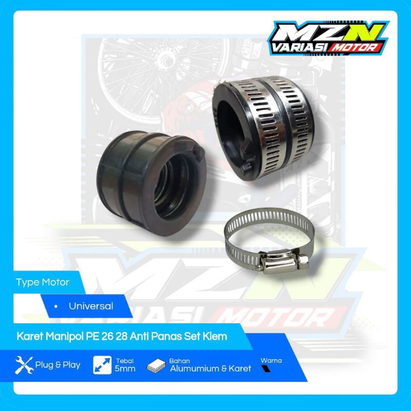 Karet Manipol PE 28 Anti Panas Tebal Karet Manipol PE 26 Harga Per Biji Set Klem