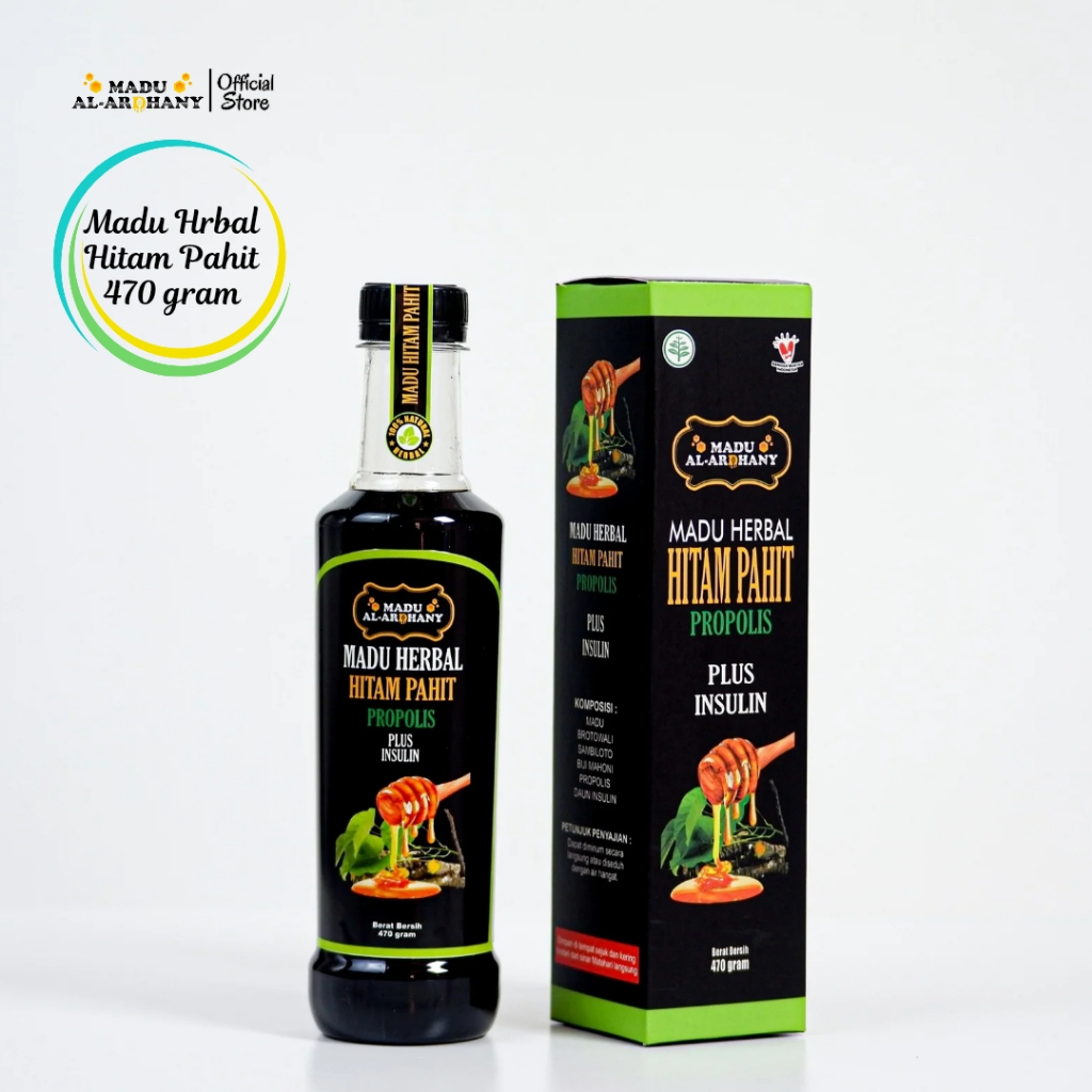 

AL-ARDHANY - Madu Herbal Hitam Pahit 470 gr Membantu Atasi Diabetes , Kolesterol dan Asam Urat