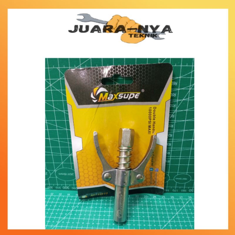 Double Handle Grease Gun Penjepit Pompa Stempet