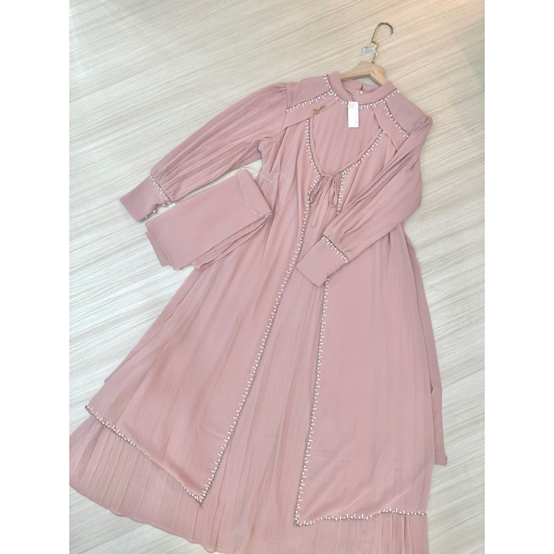 gamis 2in1 / gamis set hijab