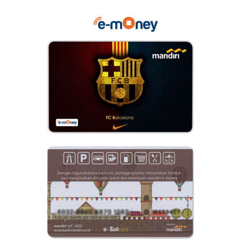 Kartu Barcelona E-Money E-Toll Mandiri Custom Card