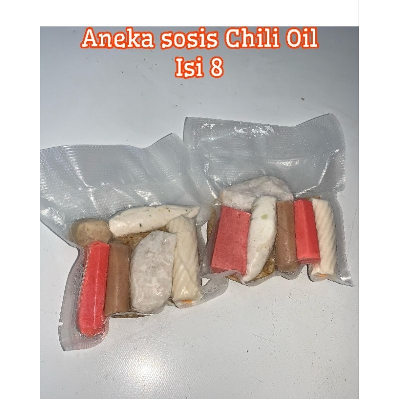 ANEKA SOSIS CHILI OIL ISI 8 JENIS FROZEN FOOD