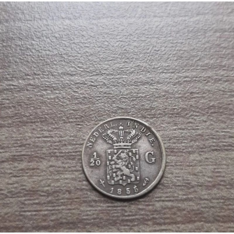 Koin 1/20 Gulden tahun 1855