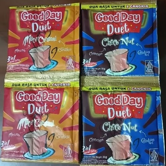 

Kopi Good Day Duet ChocoNut/ Moca Caramel 1renteng (10pcs × 20gram)