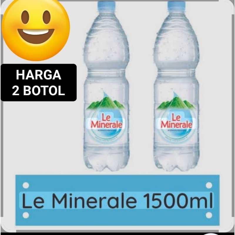 

le mineral 1500 ml ,le mineral kemasan 1,5 L harga untuk 2 botol