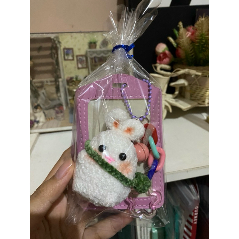 

Gantungan kunci + id card holder / PC holder bunny