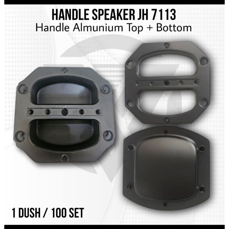 HANDLE ALMUNIUM PLUS BOTTOM HANDLE SPEAKER JH 7113 PEGANGAN BOX SPEAKER HANDLE BOX SPEAKER
