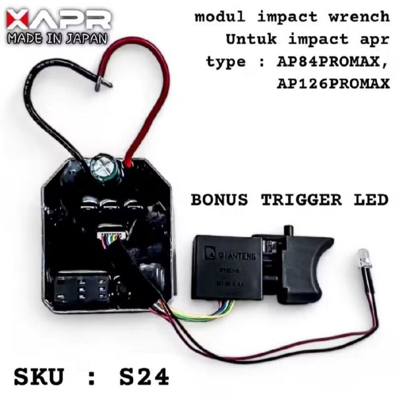 APR JAPAN S24 Modul Impact Wrench Untuk Impact Bonus Trigger Led Batrei 88V