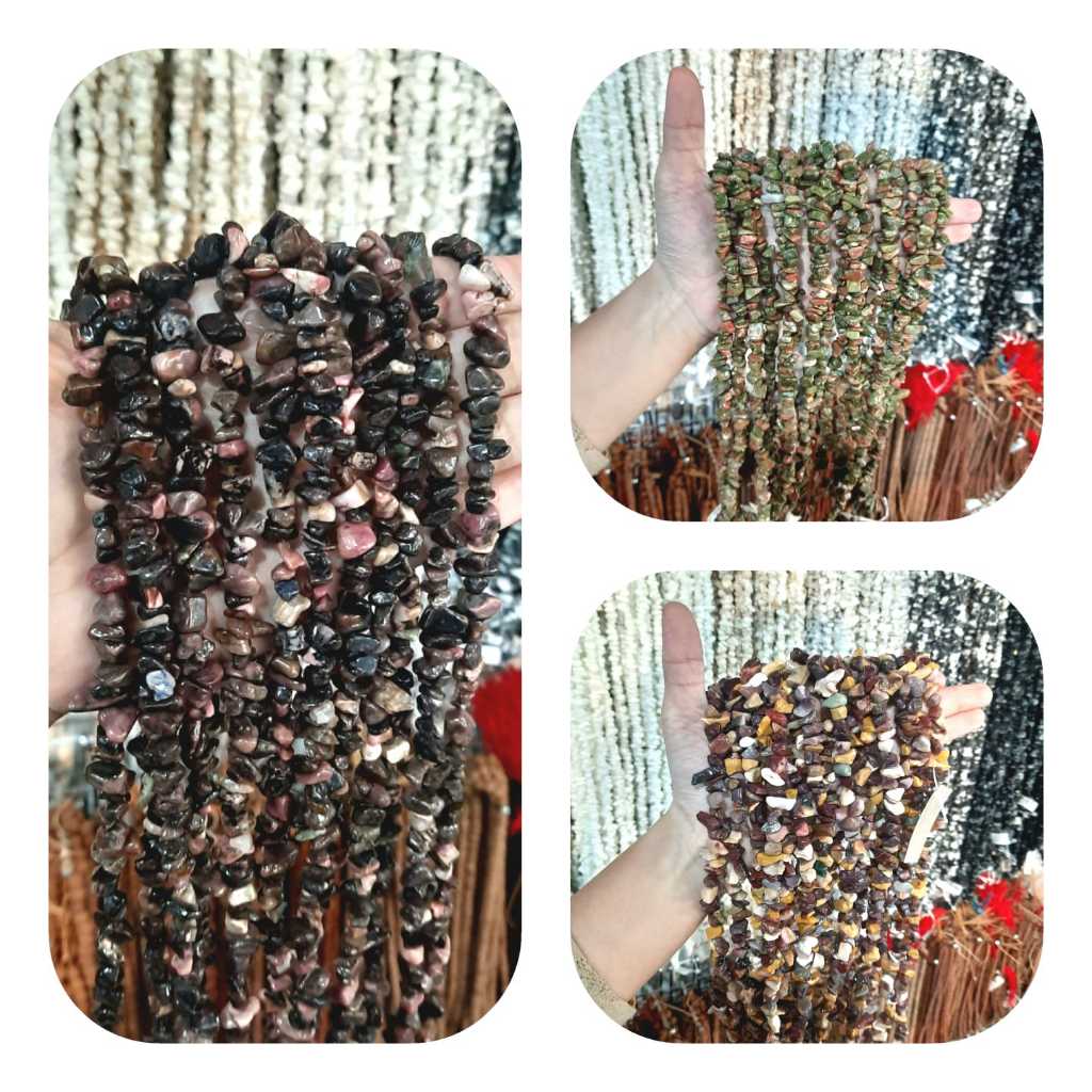 BAHAN BATU ALAM / STONE BEAD BERWARNA / MANIK MANIK KERAJINAN TANGAN
