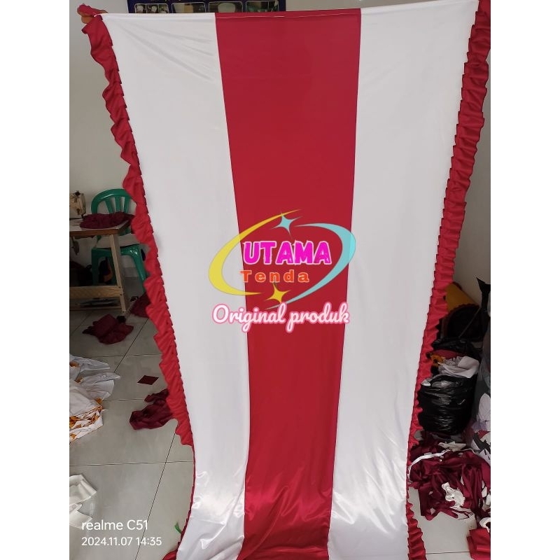 tirai penutup/pembungkus tiang tenda isi 4 pcs