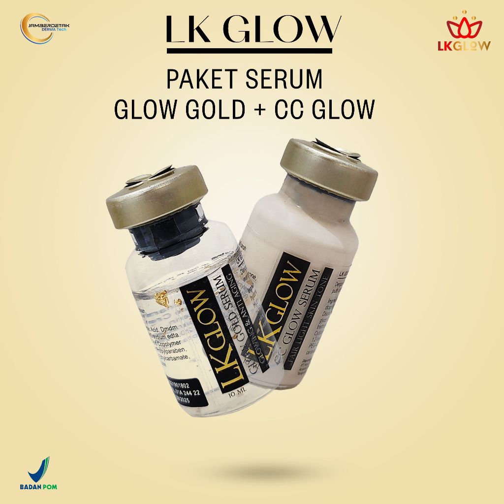 LK Care Covered Complex Serum CC Glow dan EGF Gold: Mencerahkan, Kenyal, Glowing, Anti Keriput
