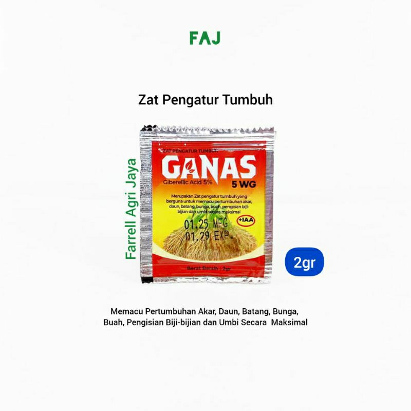 ZPT GANAS 5WG 2Gram GIBERELLIC ACID AUKSIN