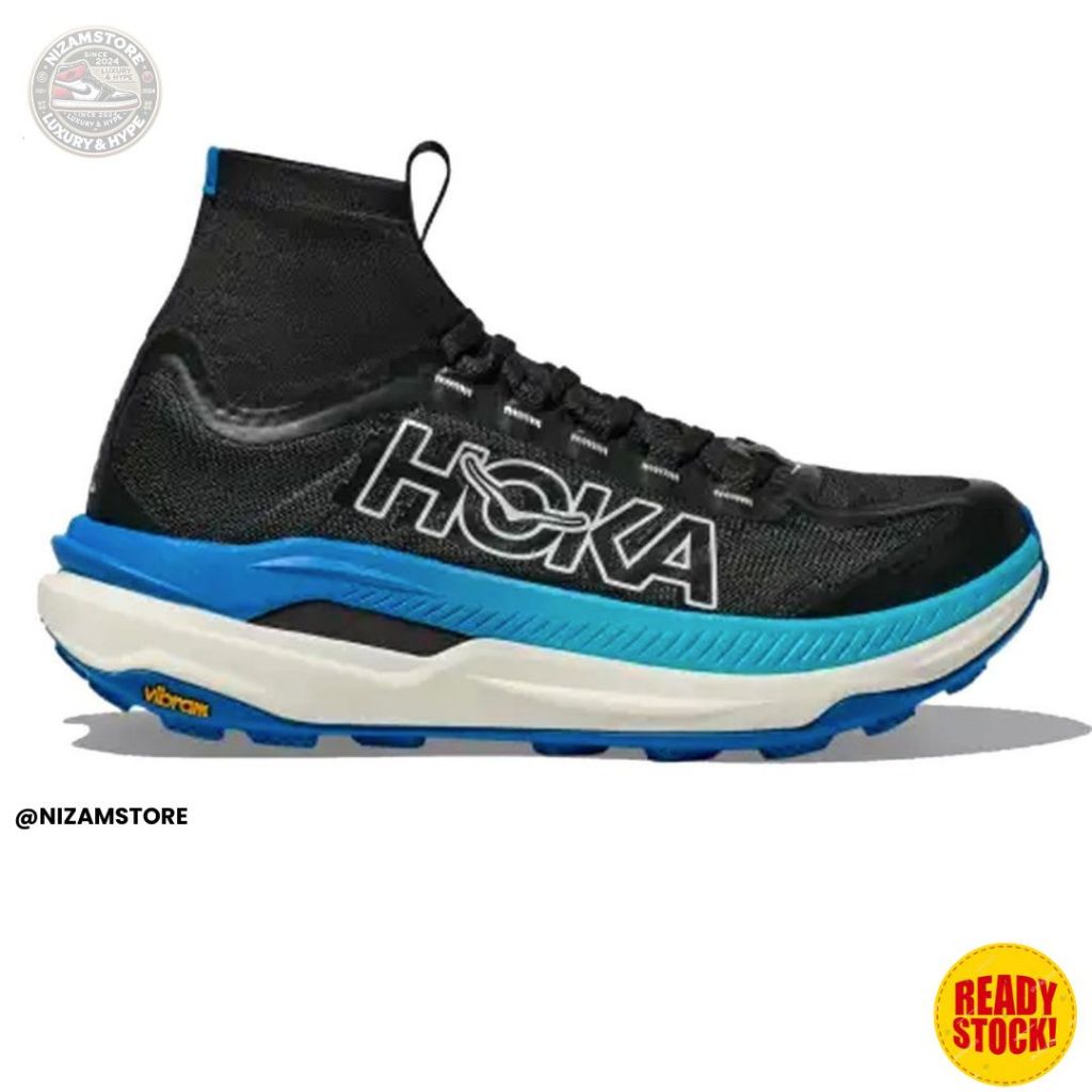 Sepatu Hoka One One Tecton X 3 / Black / HOKA Blue / Trail Running / Men's