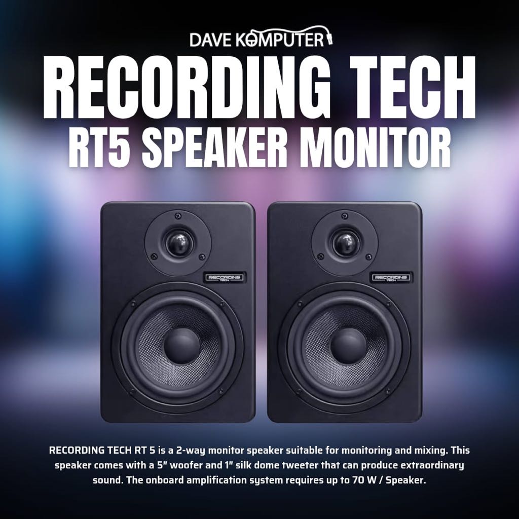 Recording Tech RT5 / RT 5 / RT-5 monitor speaker sepasang