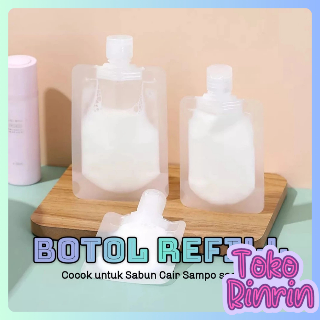 RINRIN Botol Refill Sabun Cair / Plastik Fliptop Traveling