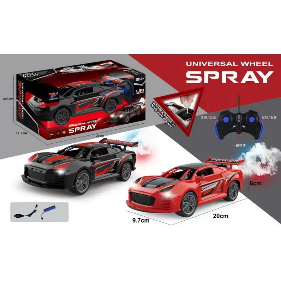 Mainan Anak Mobil Remot Asap | Mainan Remote Control Universal Wheel Spray Car 1:20 | Mobil Remot Ca