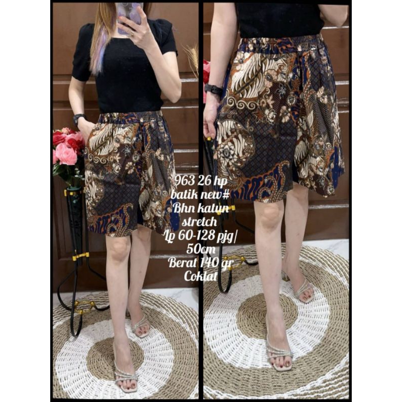 96326 Celana Pendek Hotpants Wanita Katun Stretch Wanita