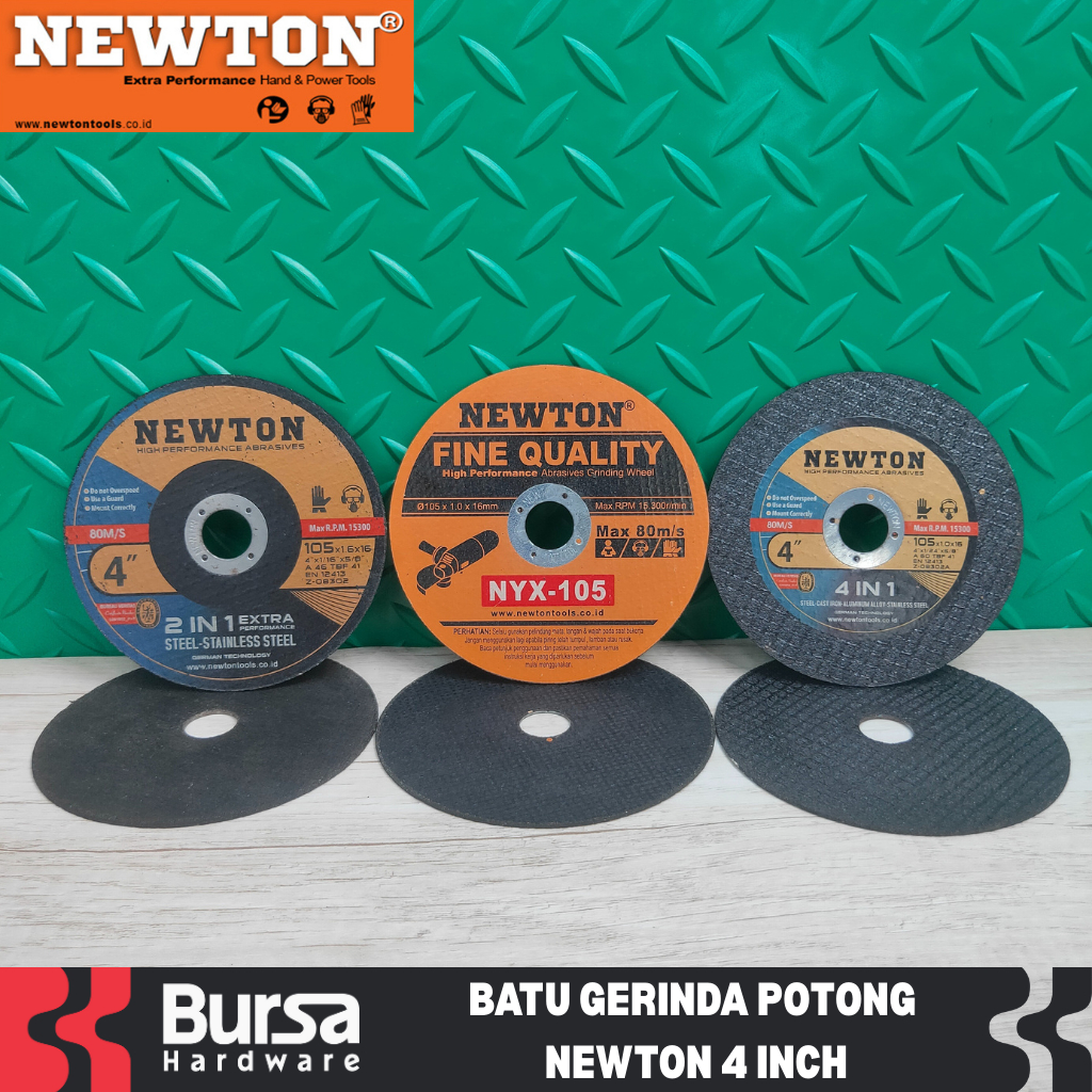 Batu Gurinda Potong Newton 4 Inch Mata Gerinda Cutting Wheel Disc Besi Stainless